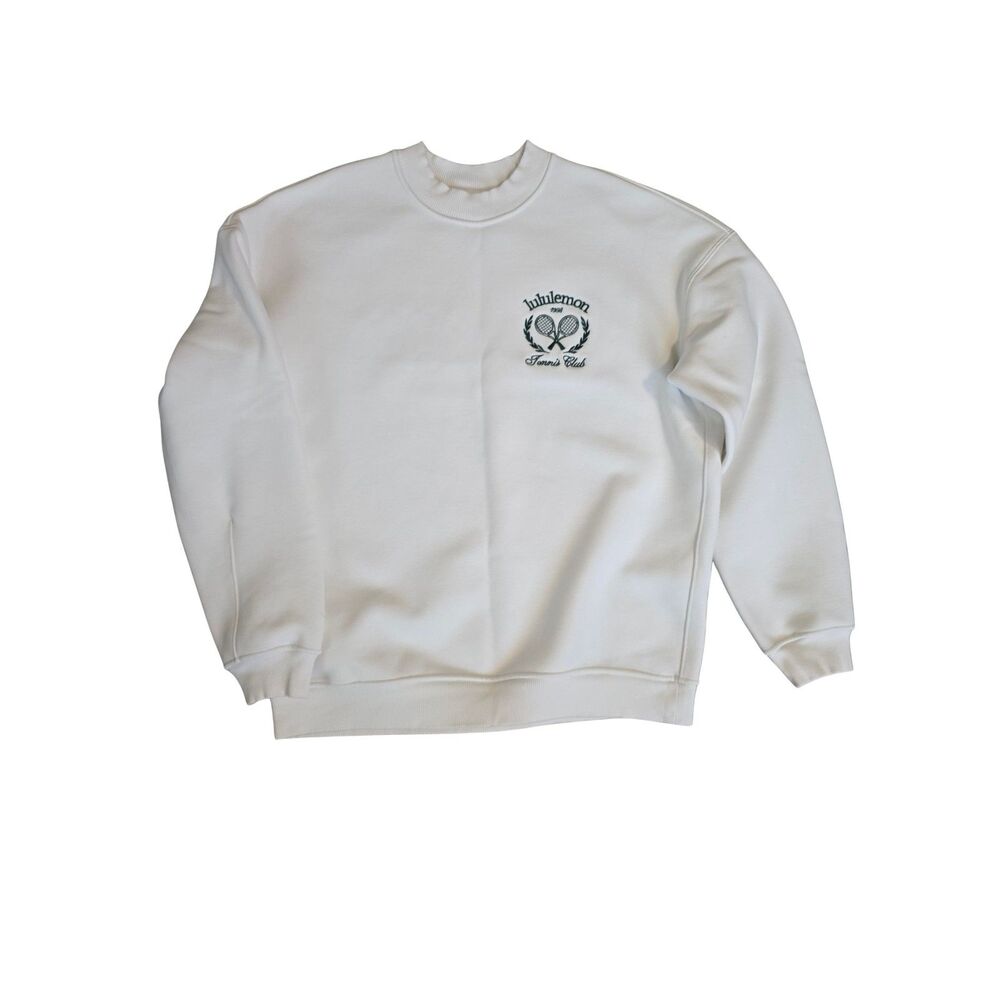 NWT Lululemon Heavyweight Fleece Pullover Tennis Club White Sweatshirt Size S - Picture 3 of 4